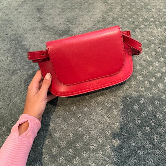 Vintage Calvin Klein Red Crossbody/Shoulder Bag – Like New - Picture 1 of 7